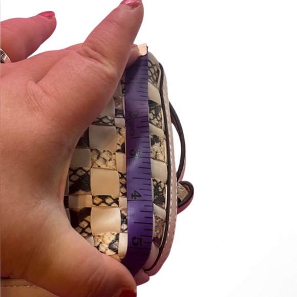 🎄INC Snake Print Checkered Cross Body Bag EUC - Picture 6 of 6